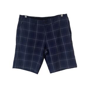 Tommy Bahama Shorts Men 34 Blue Nylon Blend Seersucker Chino